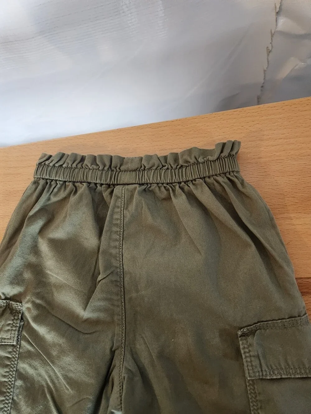 GAP Kids Cargo Pants 3T Walden Green Pull On Cotton Utility Jogger Fall 2024